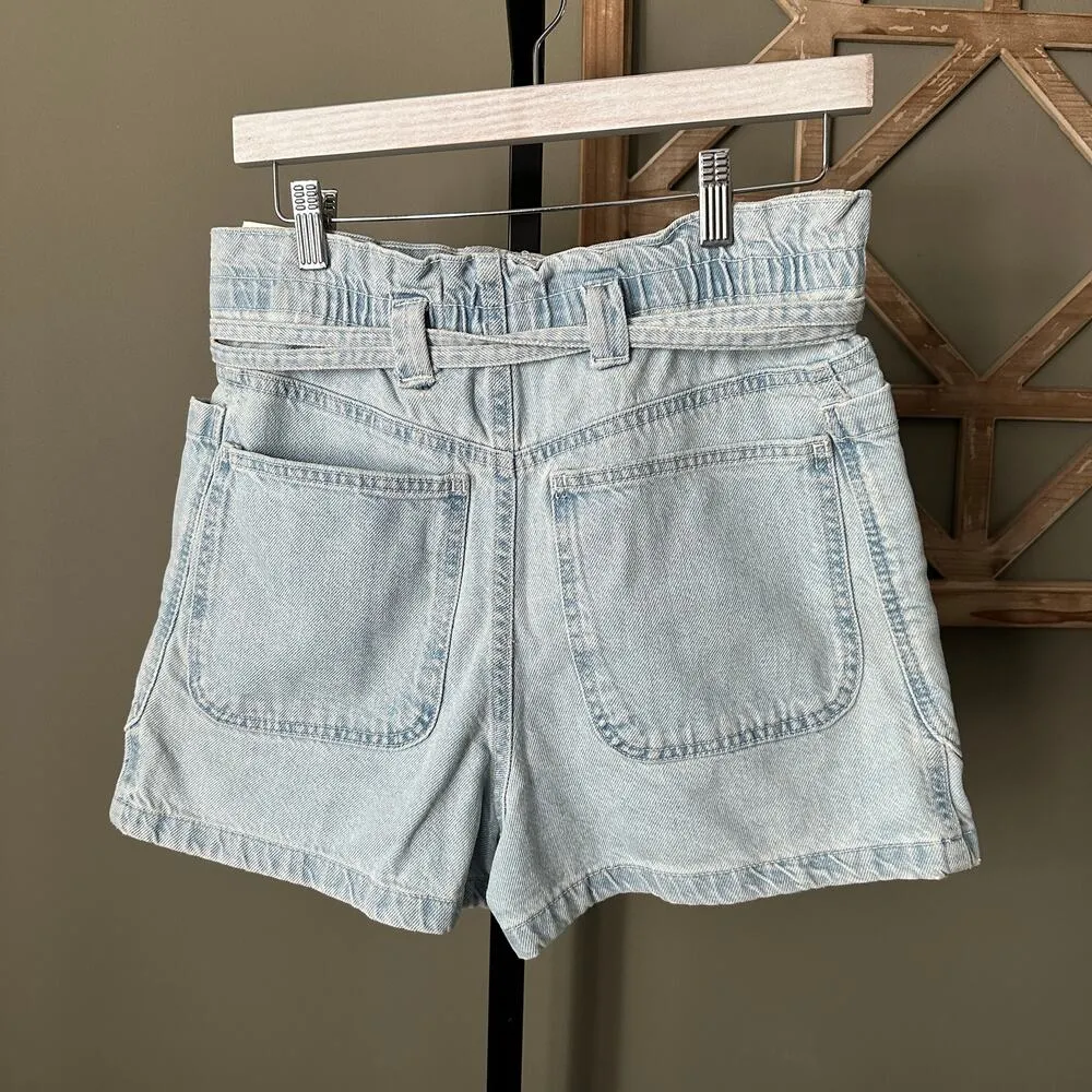 Zara Denim Paper Bag Shorts - Size 4 NWT - Image 3