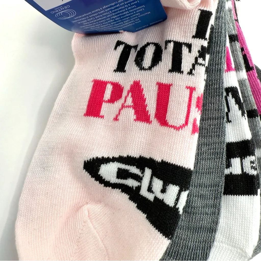 Clueless Movie Womens No Show Socks 90s Pink Black As If Whatever Cher Fun Gift - Image 4