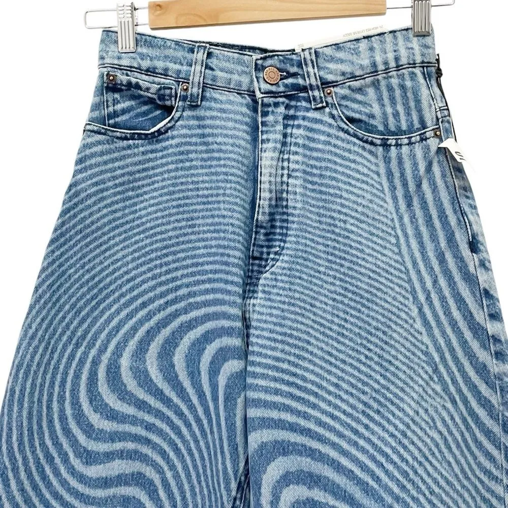 NWT BDG Rih Extreme Baggy Jean Blue Swirl Multi Streetwear Jeans Size 24 | 00 - Image 6