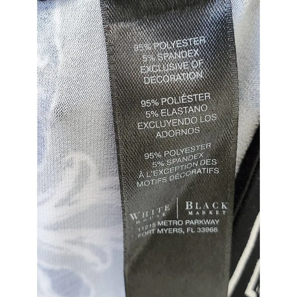 White House Black Market Women Square Neck Long Sleeve Casual Short Dress Size M - Image 9