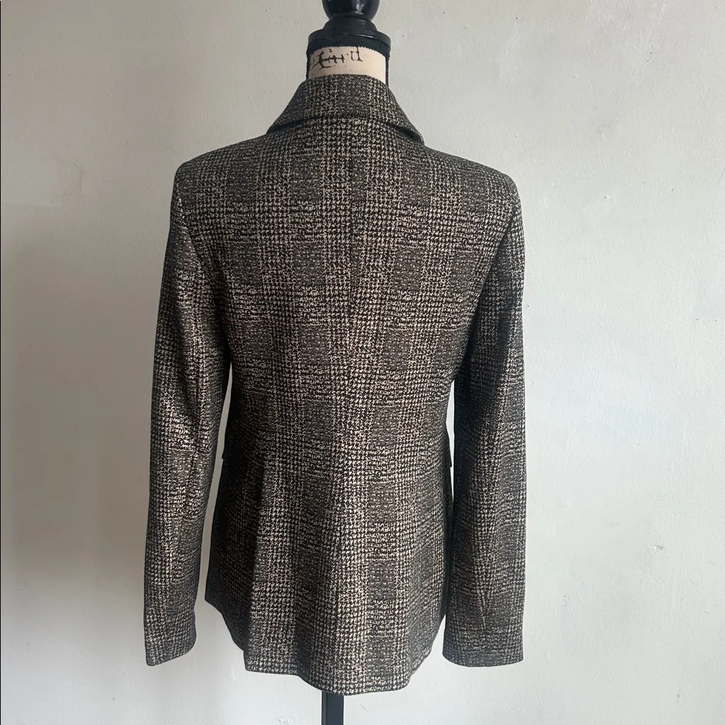 Elie Tahari Viscose Camel Black Business Casual Blazer Size 8 NWT - Image 8