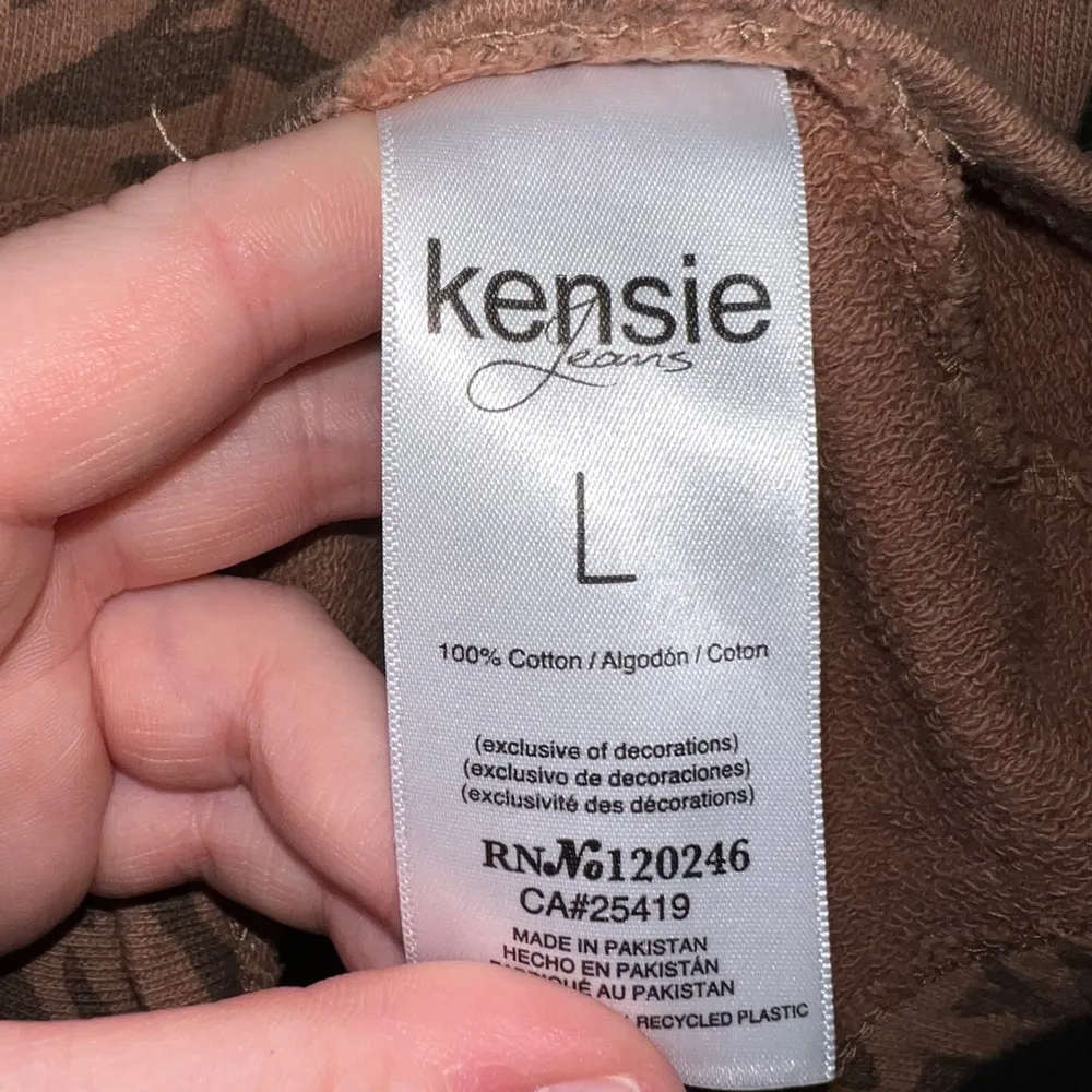 Kensie Jeans Leopard Print Shacket Oversized Shirt Jacket size large - Image 6