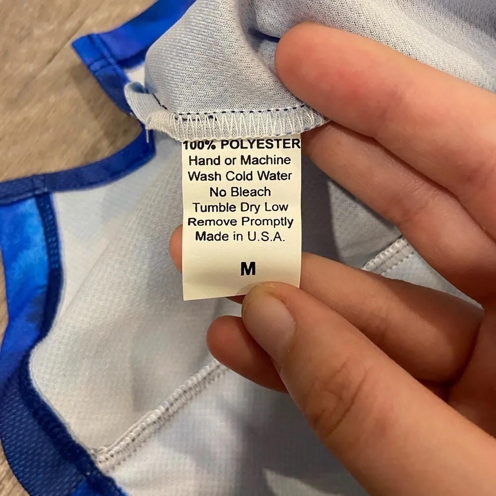 Trek cycling blue blot athletic tank medium - Image 3