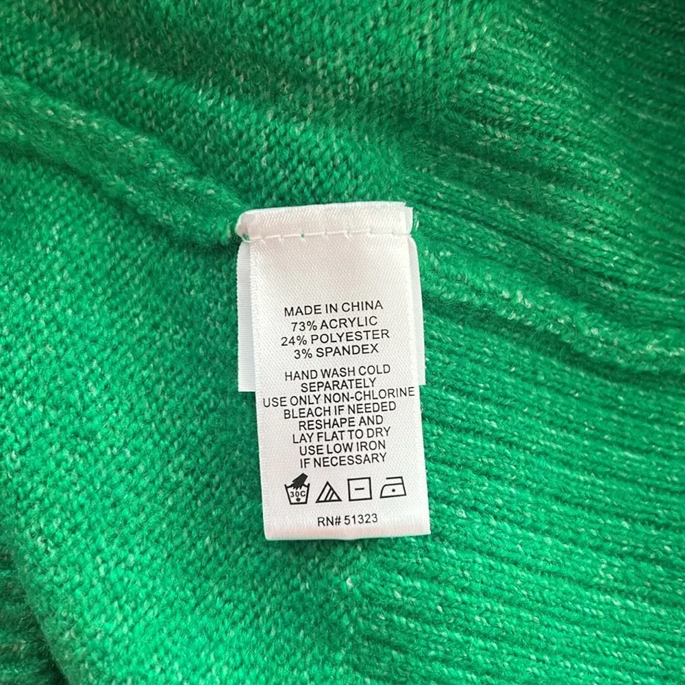 NEW CeCe Juliet Sleeve Puff Sleeve Crewneck Sweater, Green Size L New w/Tag - Image 10