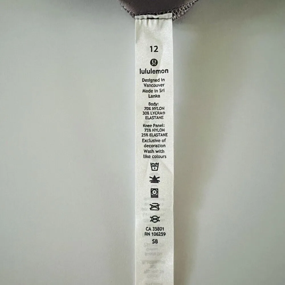 LULULEMON ATHLETICA Lunar Rock Zoned In Tight Leggings - US 12 - Image 6