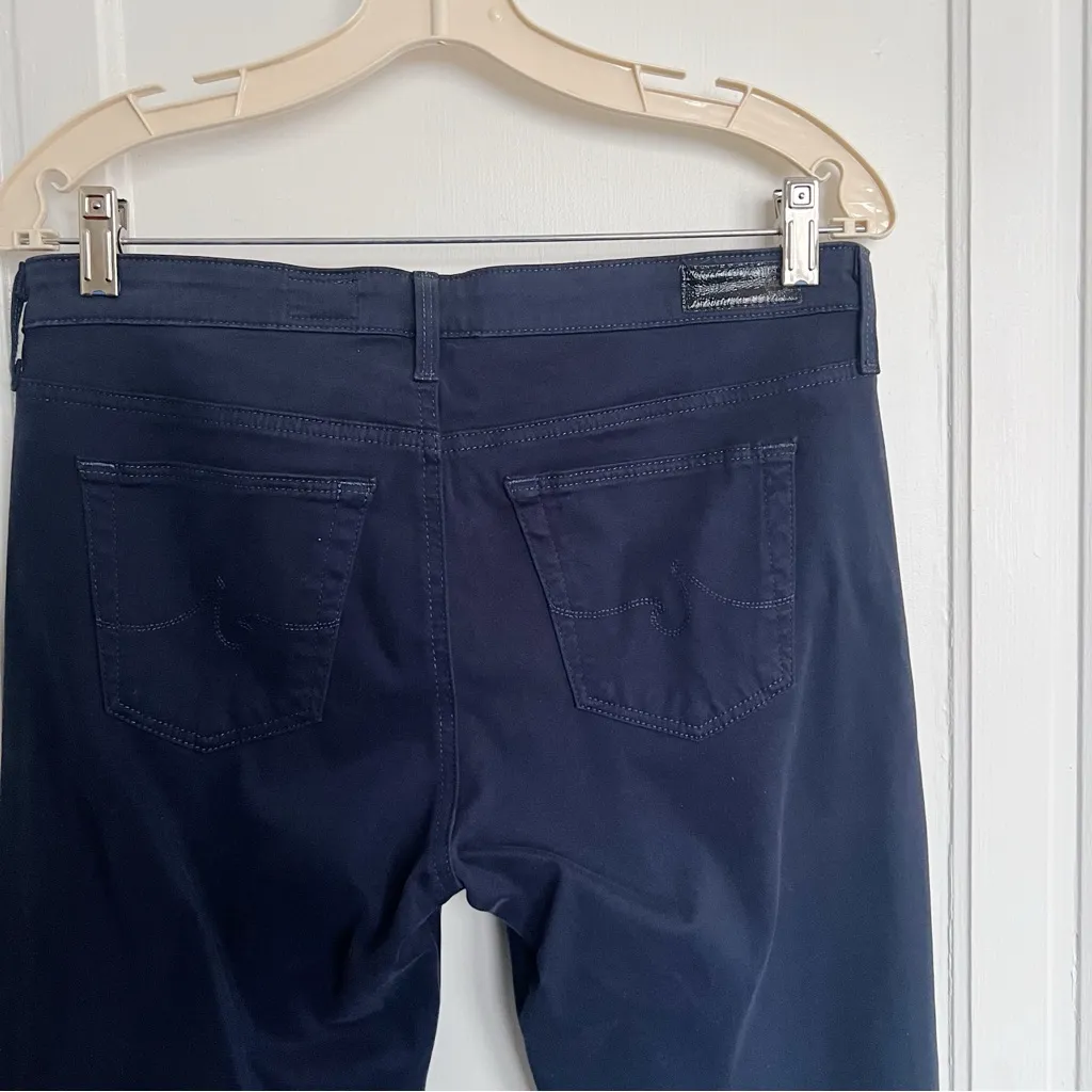 AG • The Stilt Cigarette Leg Jean sateen navy blue slim skinny pants - Image 10