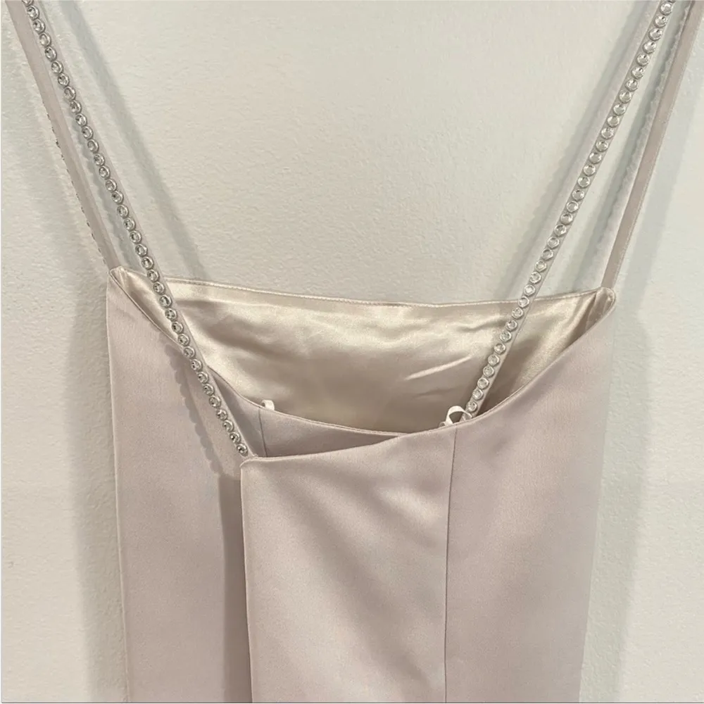 NWOT The Attico Fujiko Silver Satin Mini Dress Size 0 - Image 14