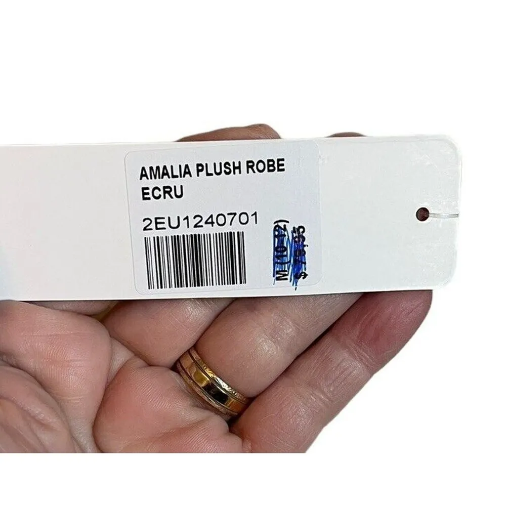 NWT Soft Surroundings Belted Robe Womens Ecru Cream Amalia Medium Soft Cozy - Image 3