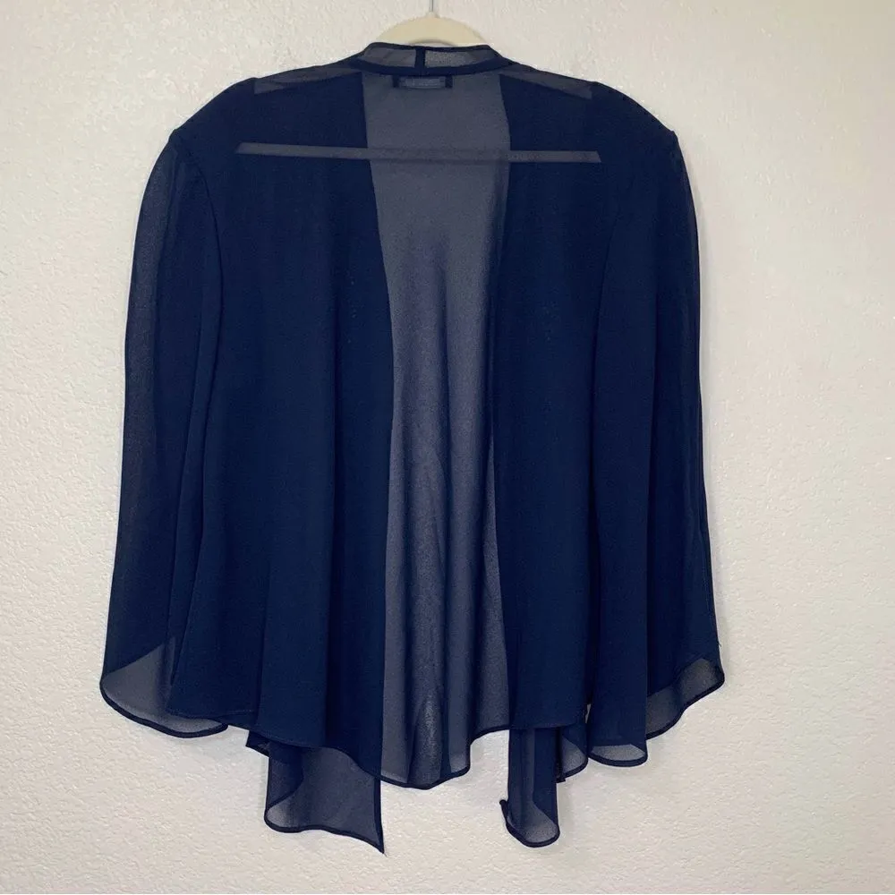 R&M Richards 2 Pieces Blue Embellished Cardigan Dress, Size 20W - Image 11