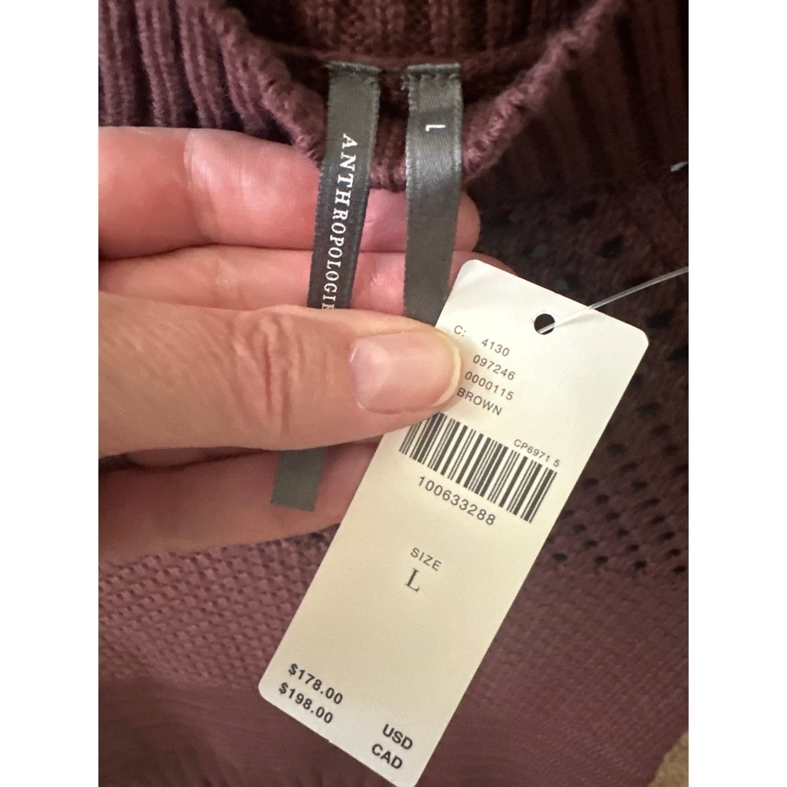 Anthropologie NWT Sleeveless Mock Neck Drop Waist Knit Midi Dress Size L - Image 5