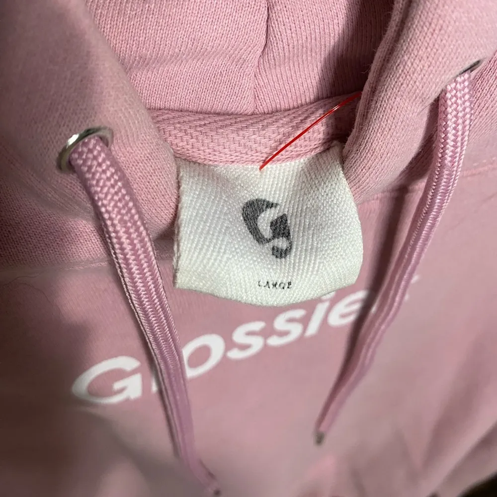 Pink glossier hoodie large - Image 5