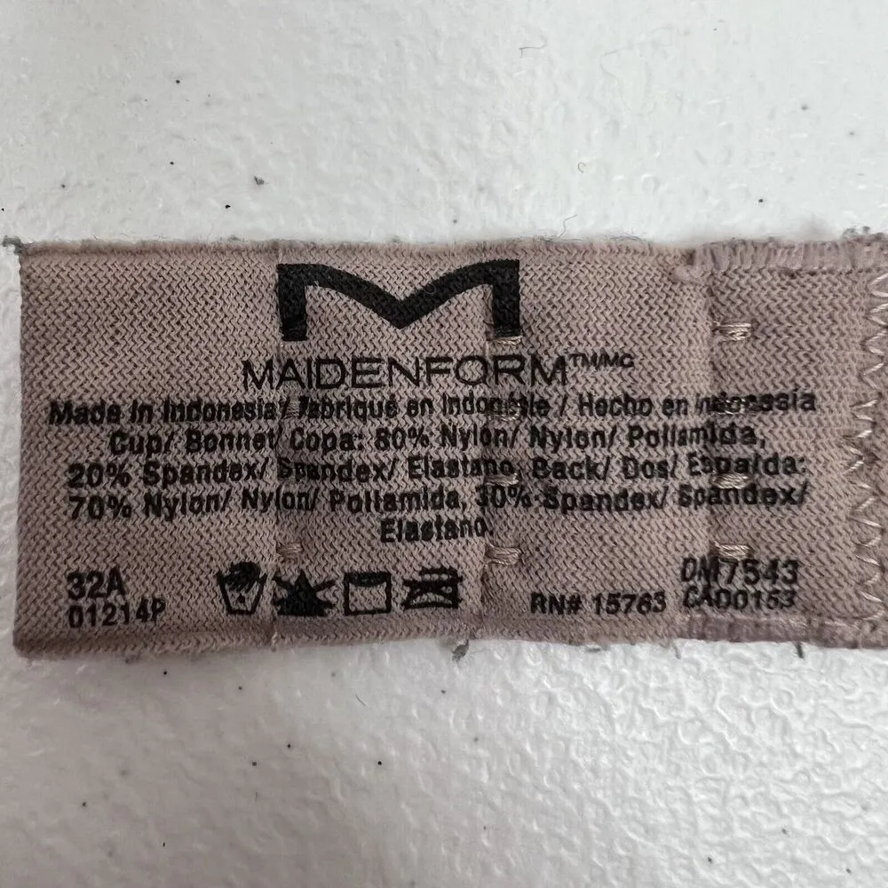 Maidenform Size 32A Bra One Fabulous Fit 2.0 Tailored Demi DM7543 Taupe Women's - Image 12