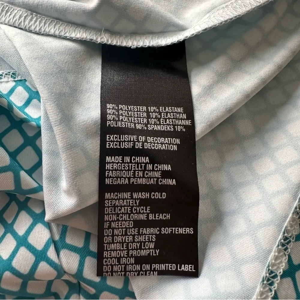 JACK  Nicklaus Aqua Mesh Jacquard Print 1/2 Zip Golf Polo Shirt - Image 14