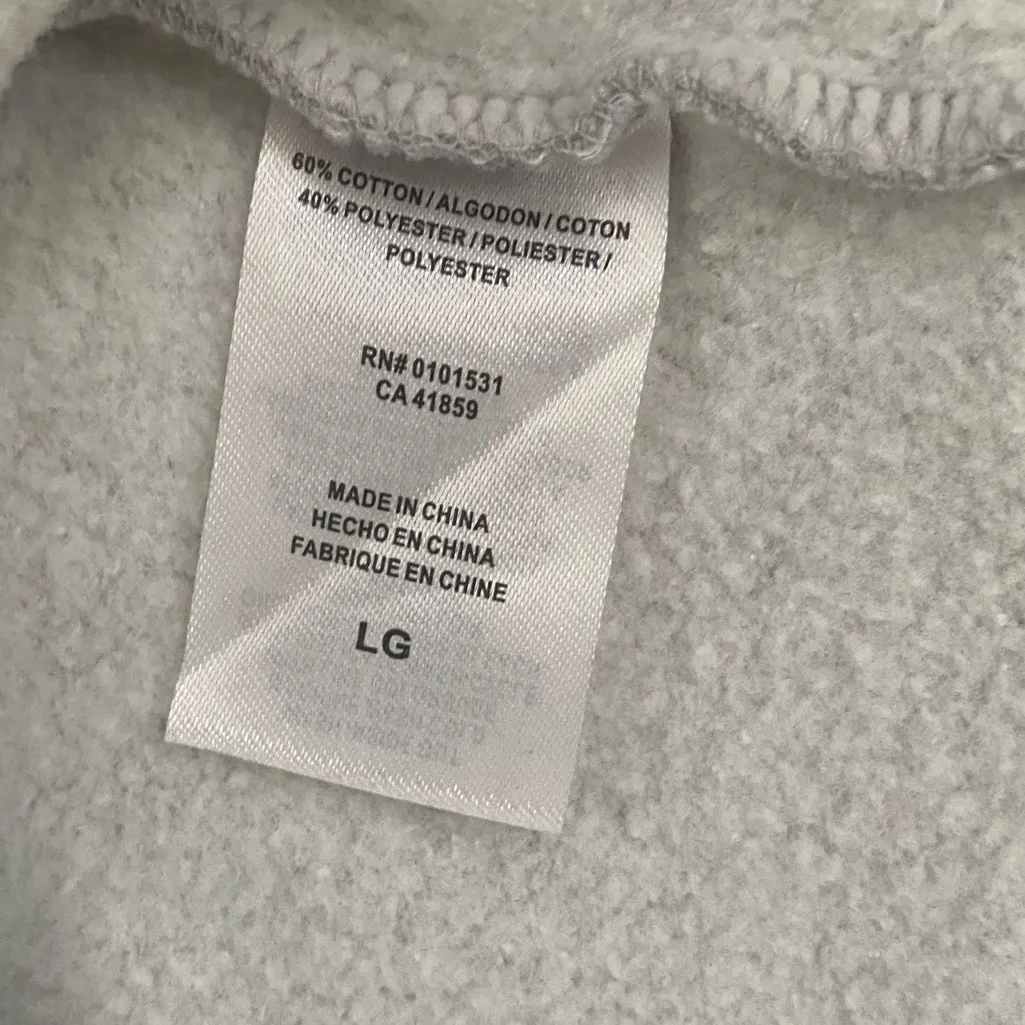 Women’s Care Bears Cheer Bear Sweatshirt Pullover Sweater Gray Cropped Sz Large - Image 8