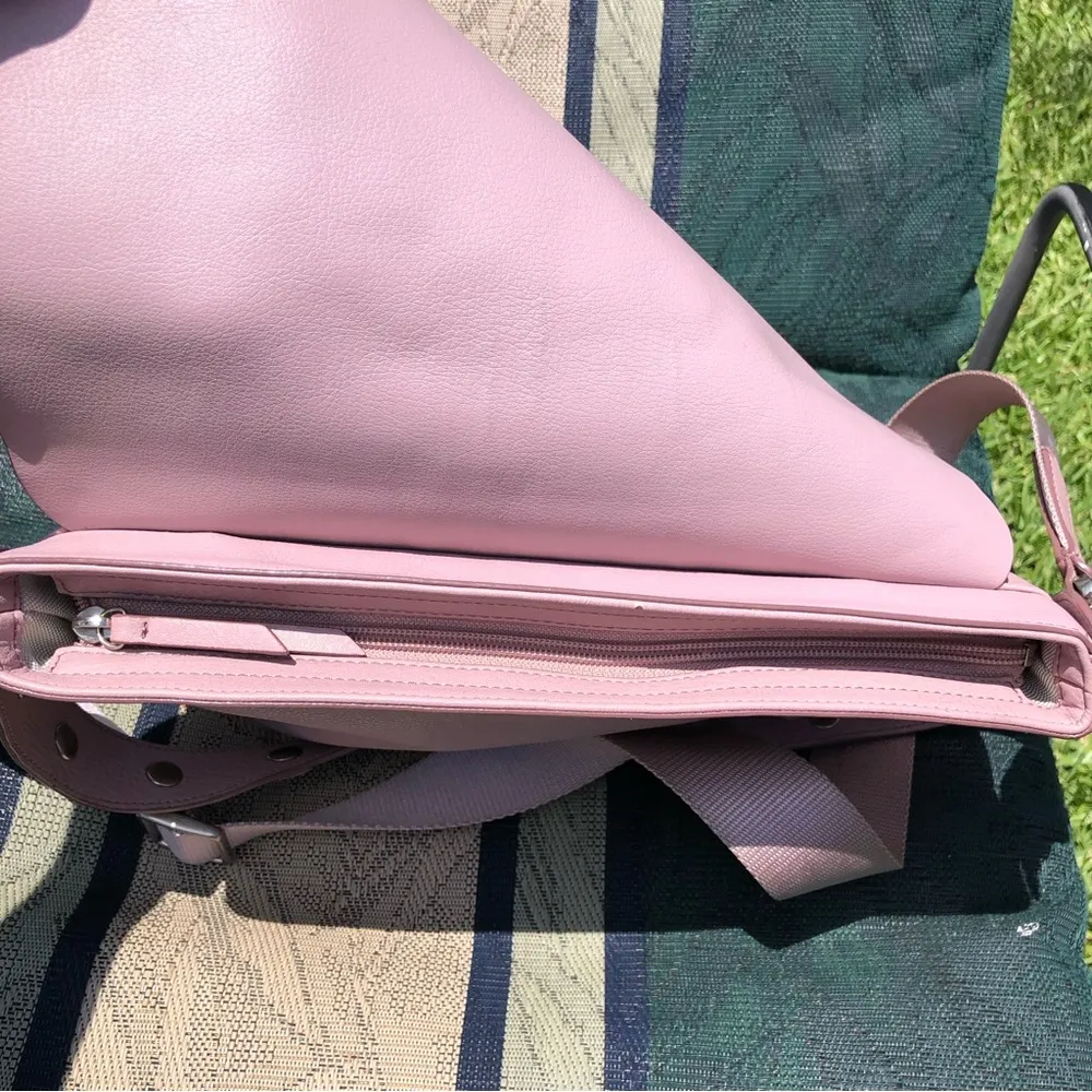 Fossil Maya Crossbody Suede Leather Lilac Purse - Image 10