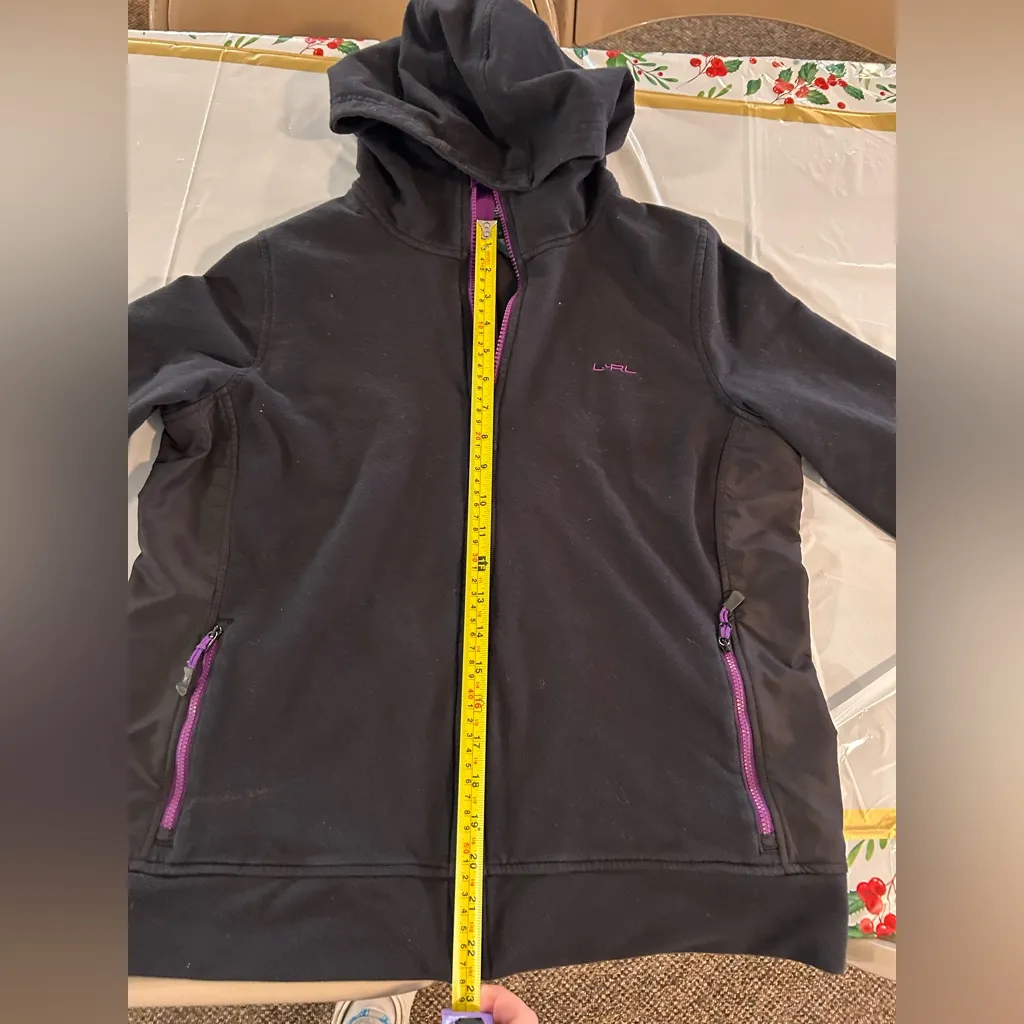 RLR - Ralph Lauren Active Womens Black Zip-Up Hoodie Jacket Size LARGE - Image 11