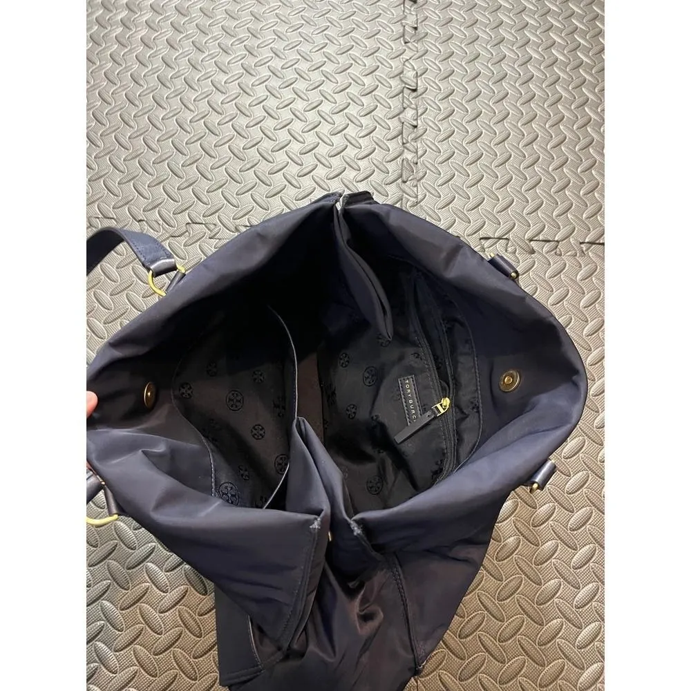 Tory Burch Packable Large Ella Nylon Tote Navy Blue Purse Womens Travel - Image 6