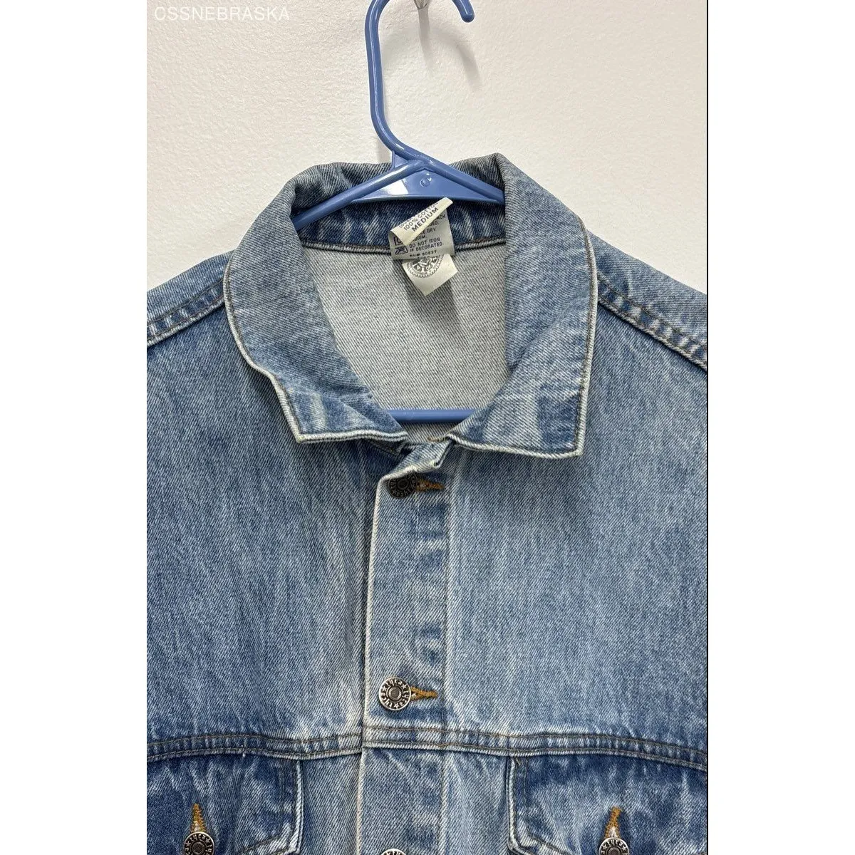 International Association Of Machinists & Aerospace Workers Womens Jean Jacket M Blue Size 8 - Image 2