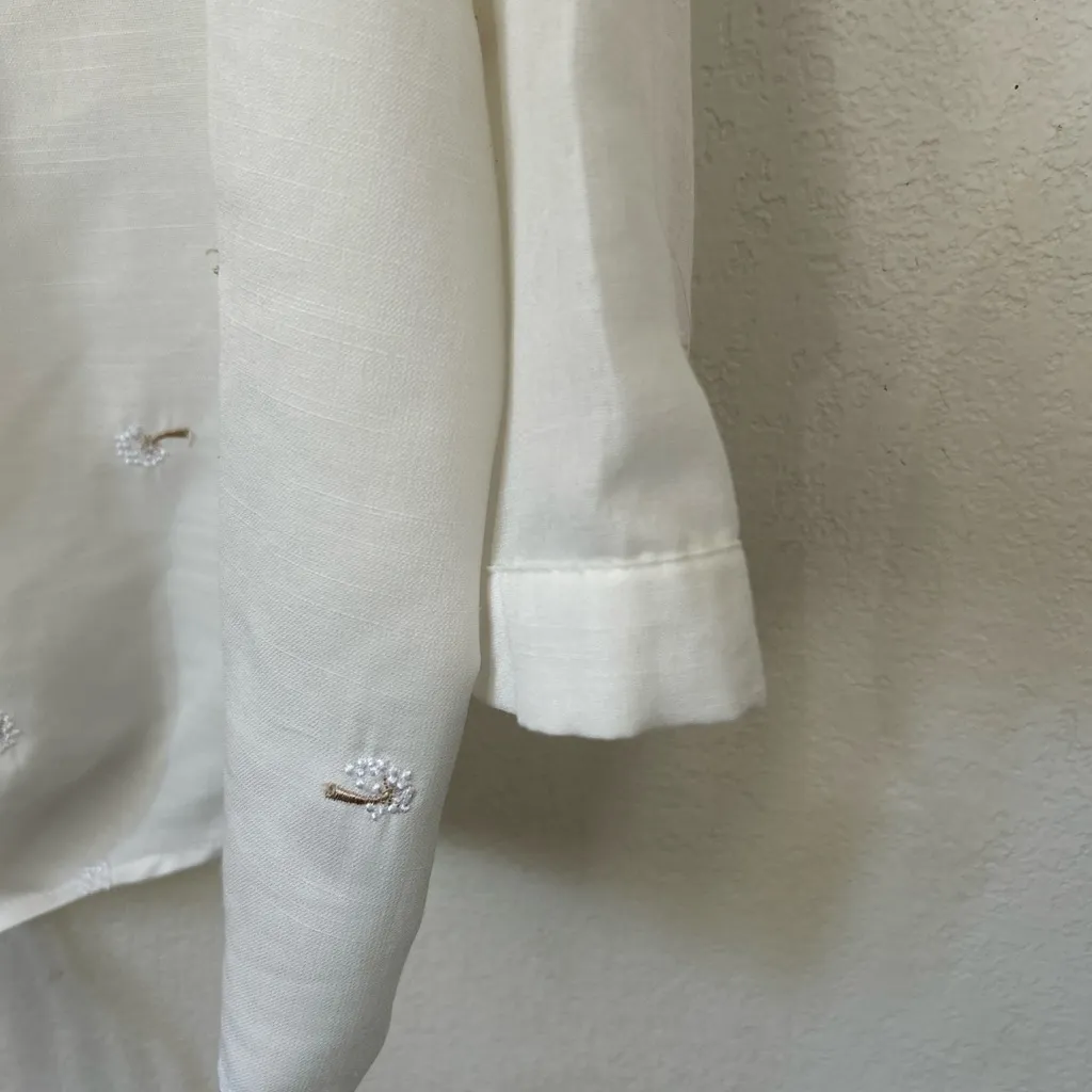 Lush Dandelion tie top 3/4 sleeve collared button down women’s shirt size XXL - Image 3