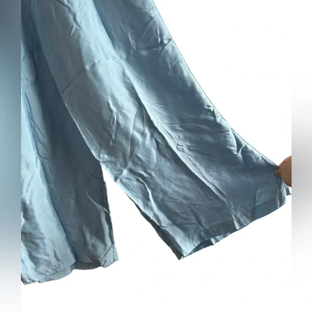 ATHLETA CALM COOL BLUE SATIN PAJAMA PANTS - Image 4