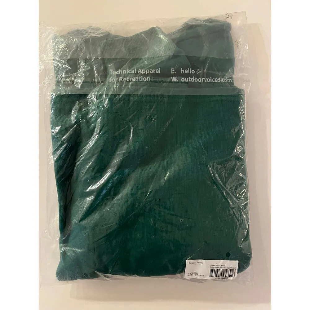 Outdoor Voices Picking Flowers Graphic Cotton Terry Cropped Sweatshirt - Image 4