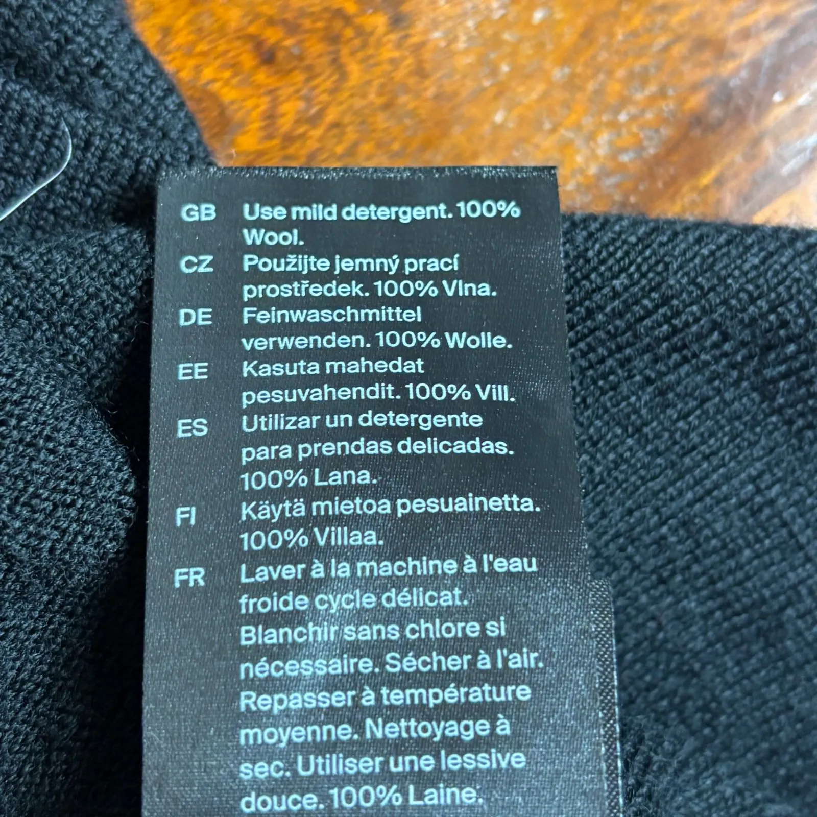 COS Black Wool Button Front Cardigan Sweater Dolman Sleeve Women's M - Image 5