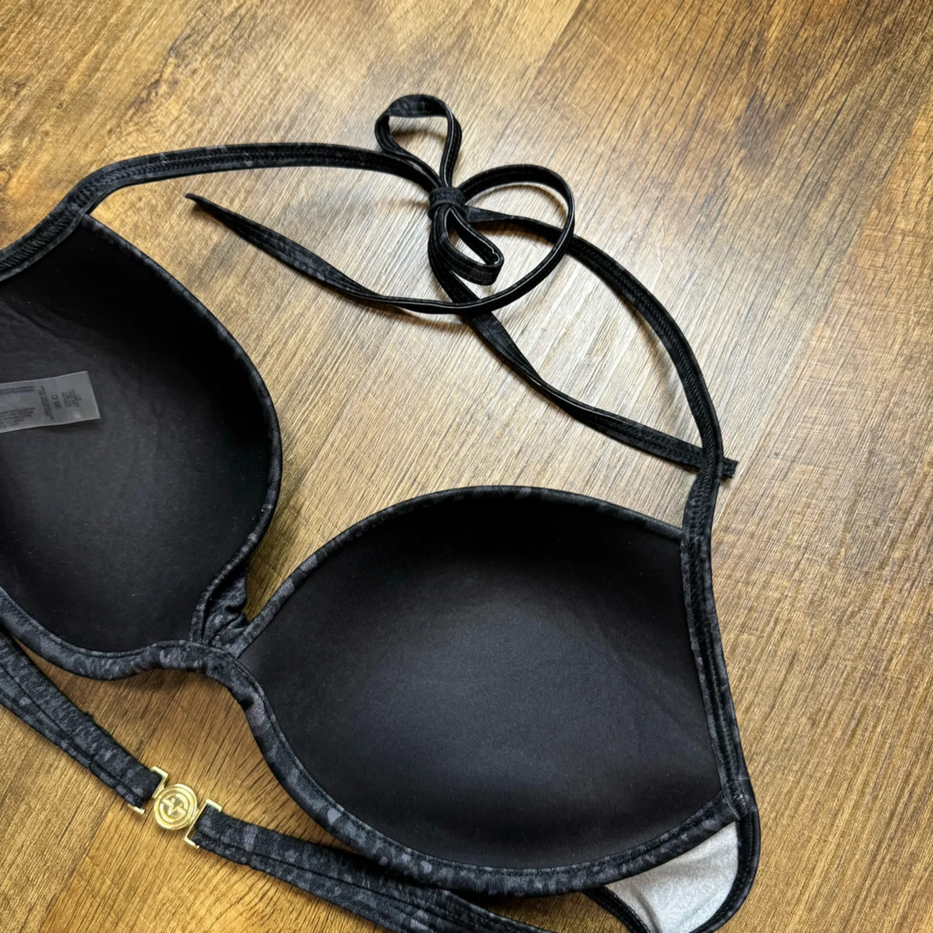 Victoria’s Secret Push Up Bikini Set Sz Medium Shimmer Leopard Animal Print - Image 15