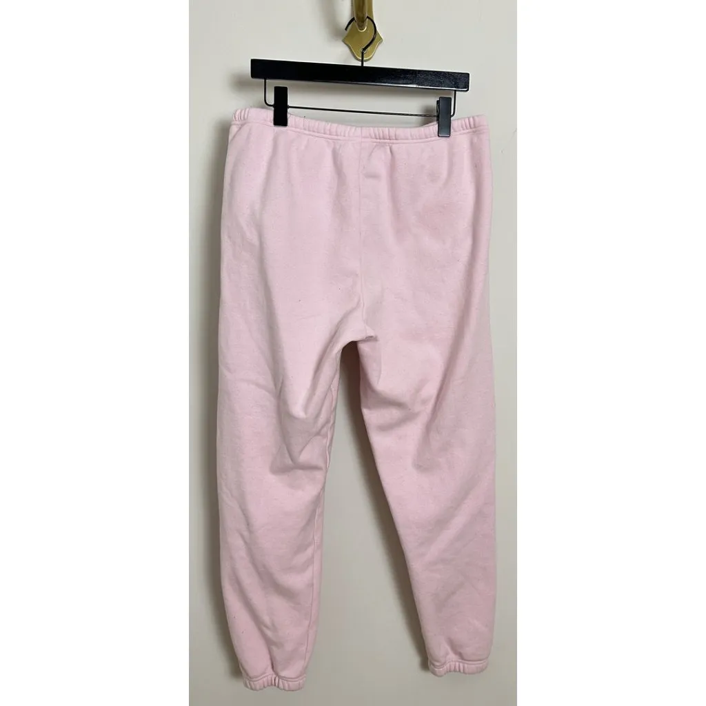 SKIMS Cotton Fleece Blend Classic Joggers in Barely Pink Size Large - Image 7