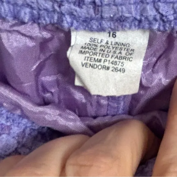 Vintage Vicki Wayne Lavender Lace Button Front Jacket Skirt Suit Set Size‎ 16 Purple - Image 10