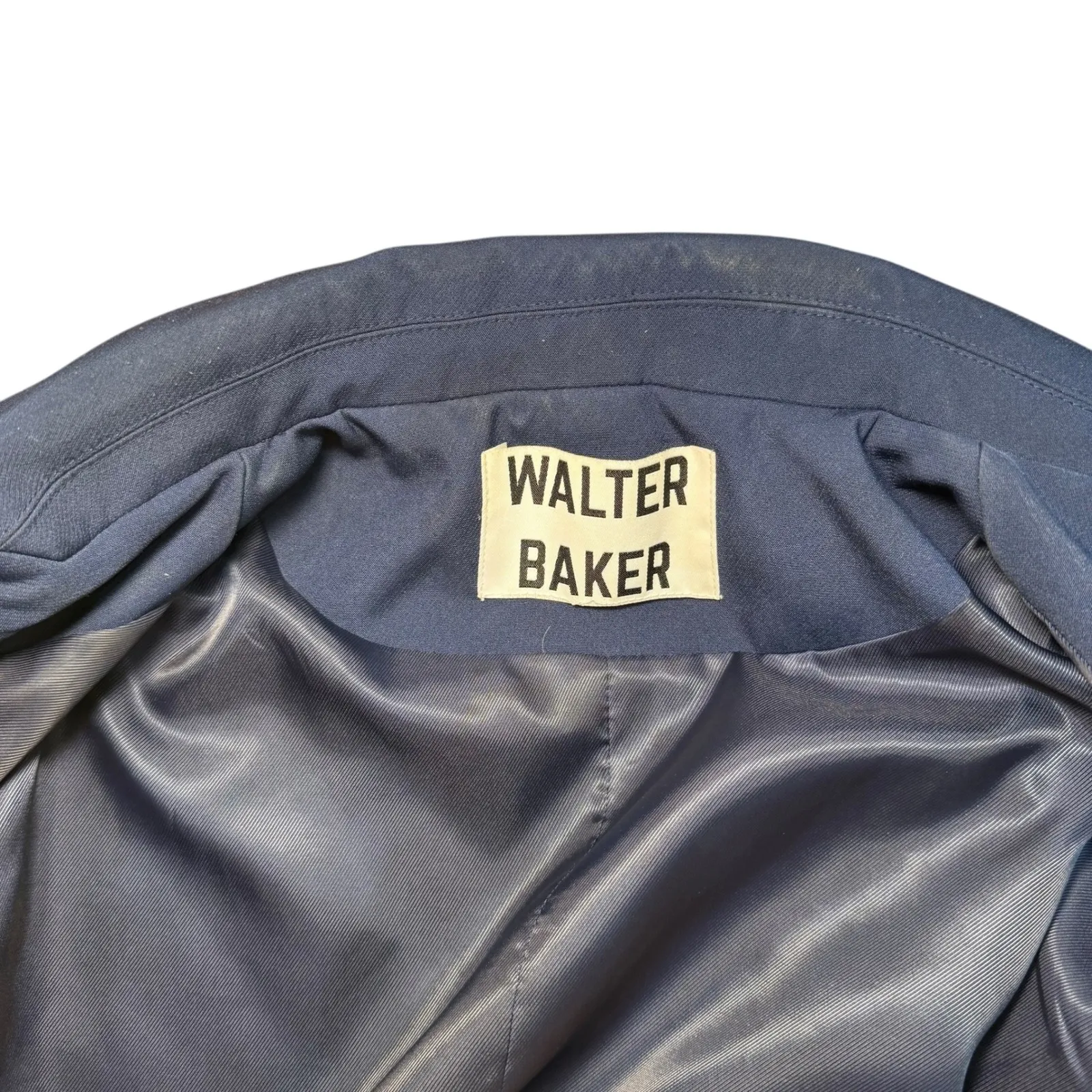 Walter Baker Phelps Navy Blazer Gold Button Double Breasted Jacket‎ Large - Image 3
