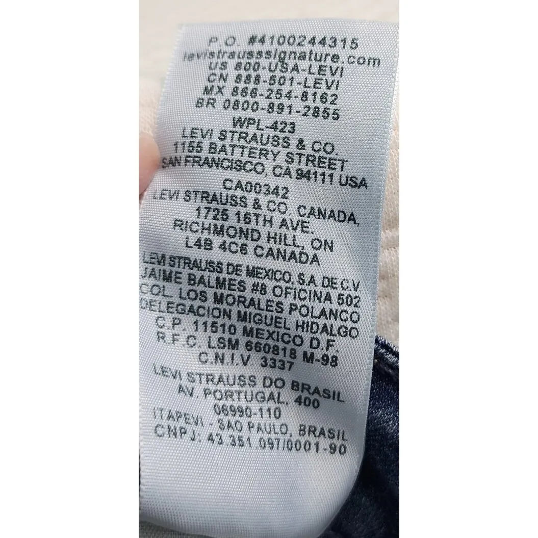 Signature Levi Strauss & Co. Denim Jeans‎ Bootcut Dark Wash  Size 12 - Image 5