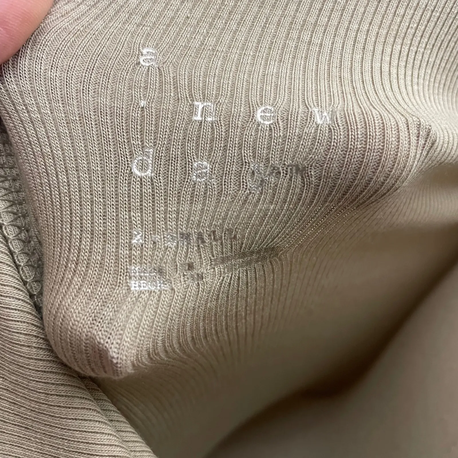 A New Day Ribbed Tank Maxi Dress XS Taupe Neutral Scoop Neck Minimalist - Image 6