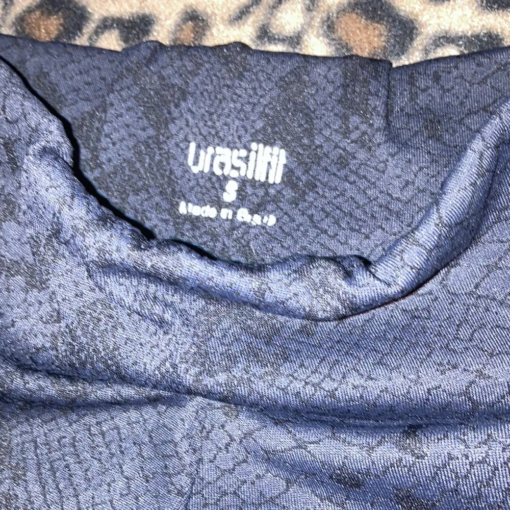 BRASILFIT Leggings Women’s Size S Full Length Jacquard Black Snake Print Legging - Image 5