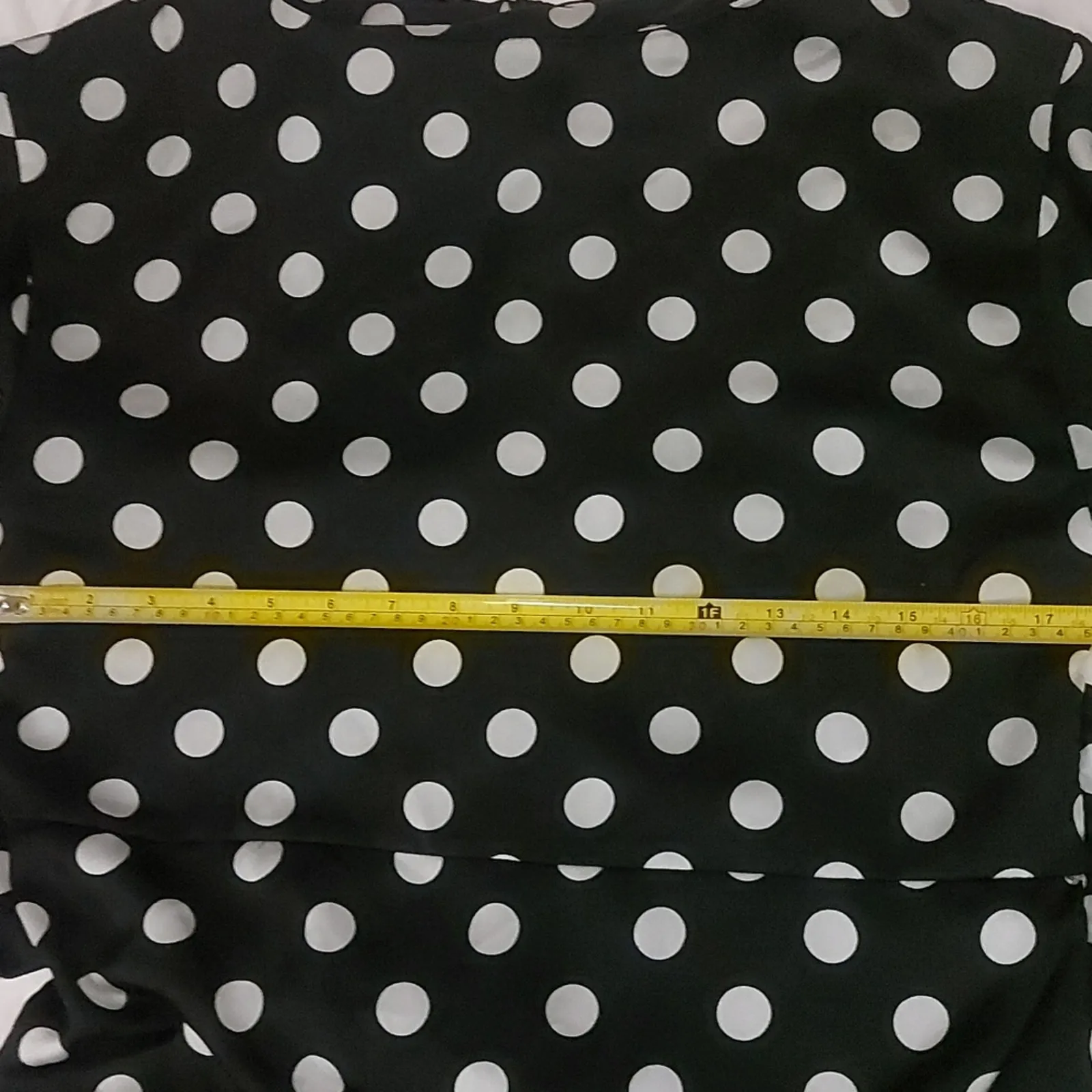 Boohoo Polka Dot Black/White Tie Waist Dress 4 Prints Dopamine Coquette Girl - Image 3