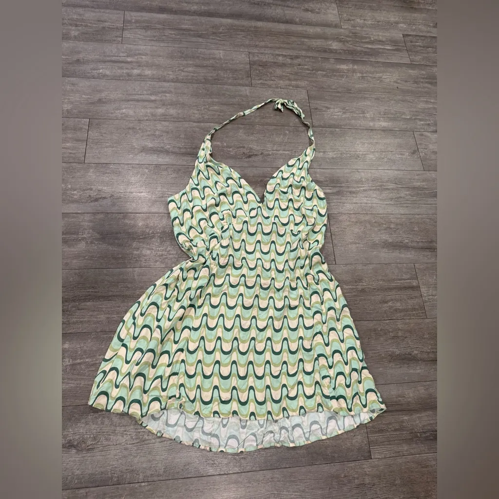 Cotton On Green and Yellow Patterned Dress - Image 3