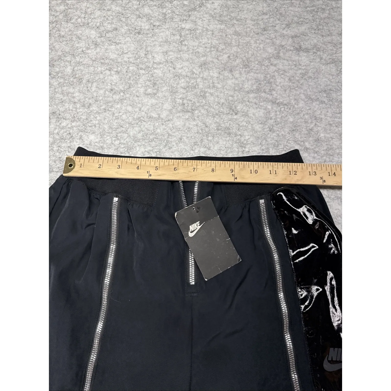 Nike Jogger Womens Small Black‎ Tech Wear Street Wear Glossy Zippers Baggy $110 - Image 6