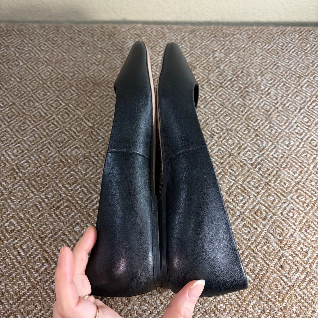 Vince Women’s Leah Black Leather Square Toe Sz 11M Euro 42 Career Minimalist EUC - Image 7