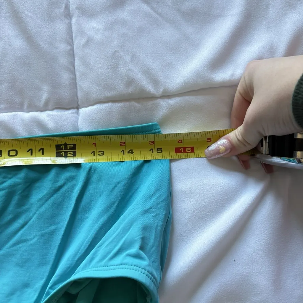 BEACH HOUSE Womens Size 14 Racerback Tankini Swimsuit Top Bikini Bottom Blue - Image 10