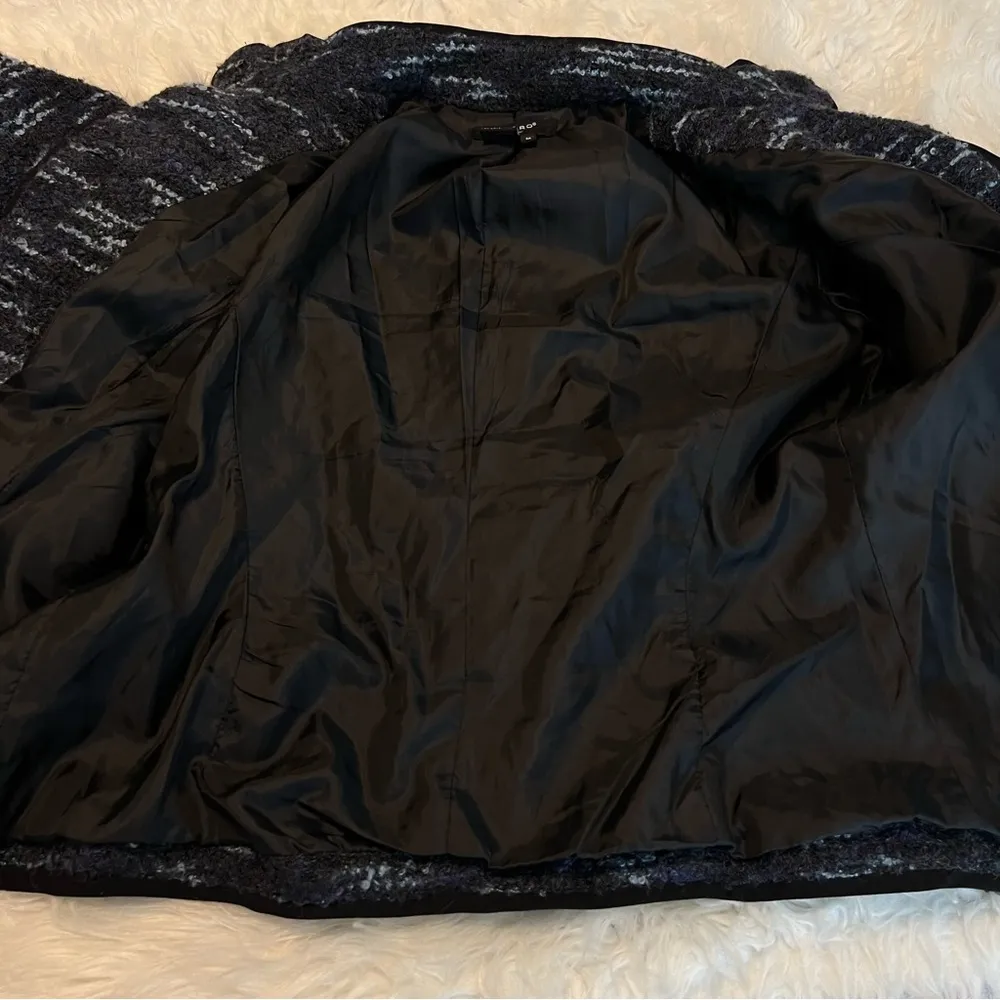 Sandro Sportwear wool blend boucle Button front jacket Size Medium no belt - Image 10