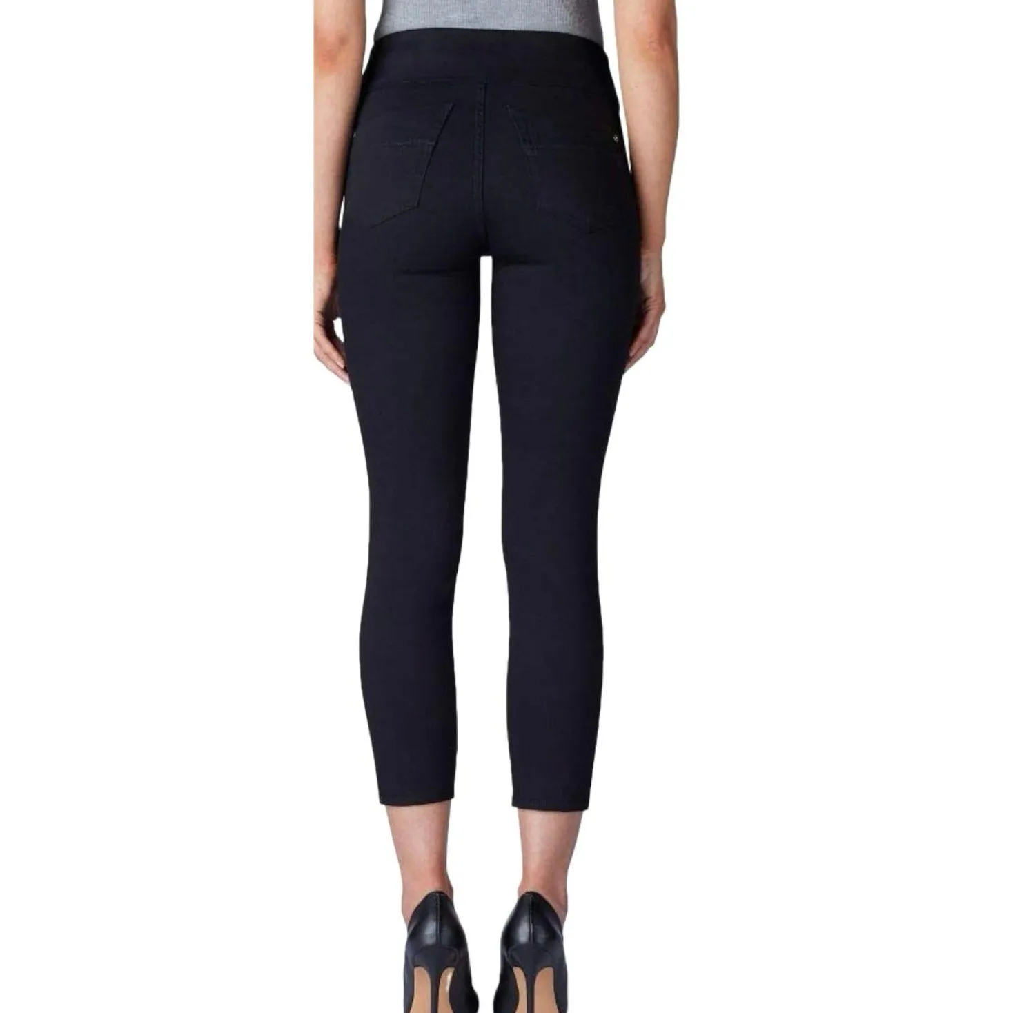 Rock & Republic Slimming Denim Cure Rx Fever Crop Pull On Black Faded Jeans 10 - Image 2