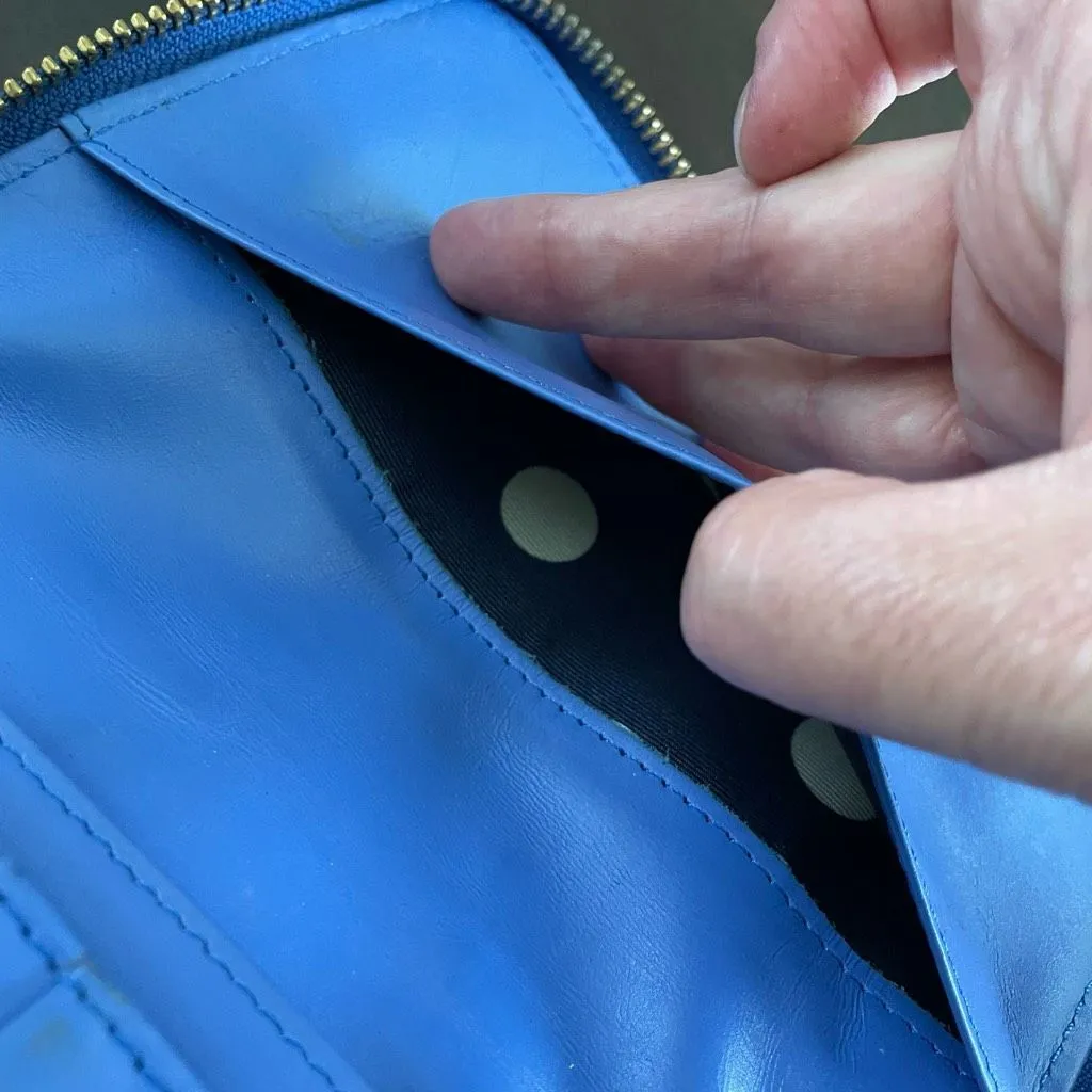 Kate Spade Laurie Cedar Street Patent Leather Wallet Wristlet Orbit Blue - Image 7