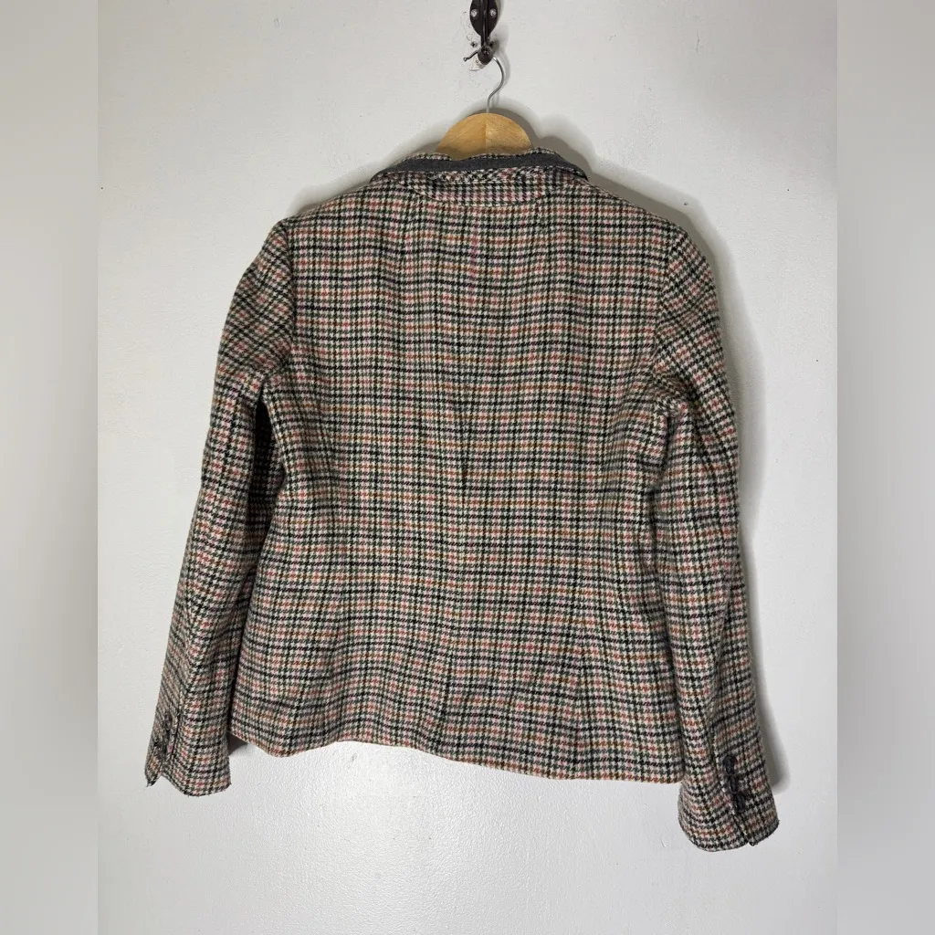 Talbots  Houndstooth Micro Check Wool Blend Cropped Blazer‎ 10 - Image 2