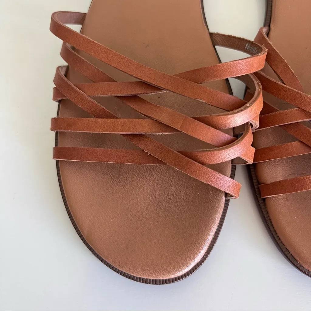 Madewell Women’s The Tracie Crisscross Slide Sandal Burnished Caramel - Image 5