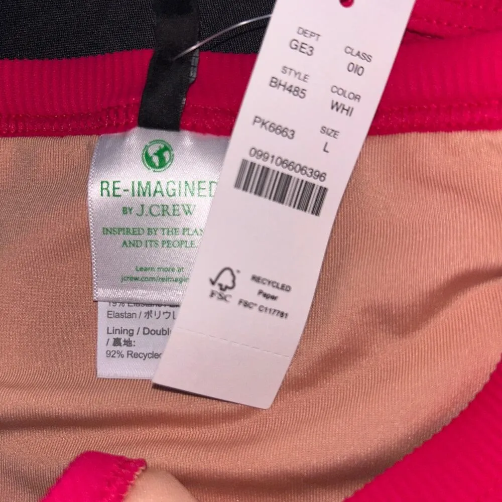 NWT J. Crew Fuchsia Pink Ribbed Hipster Bikini Swim Bathing Suit Bottom Large - Image 6