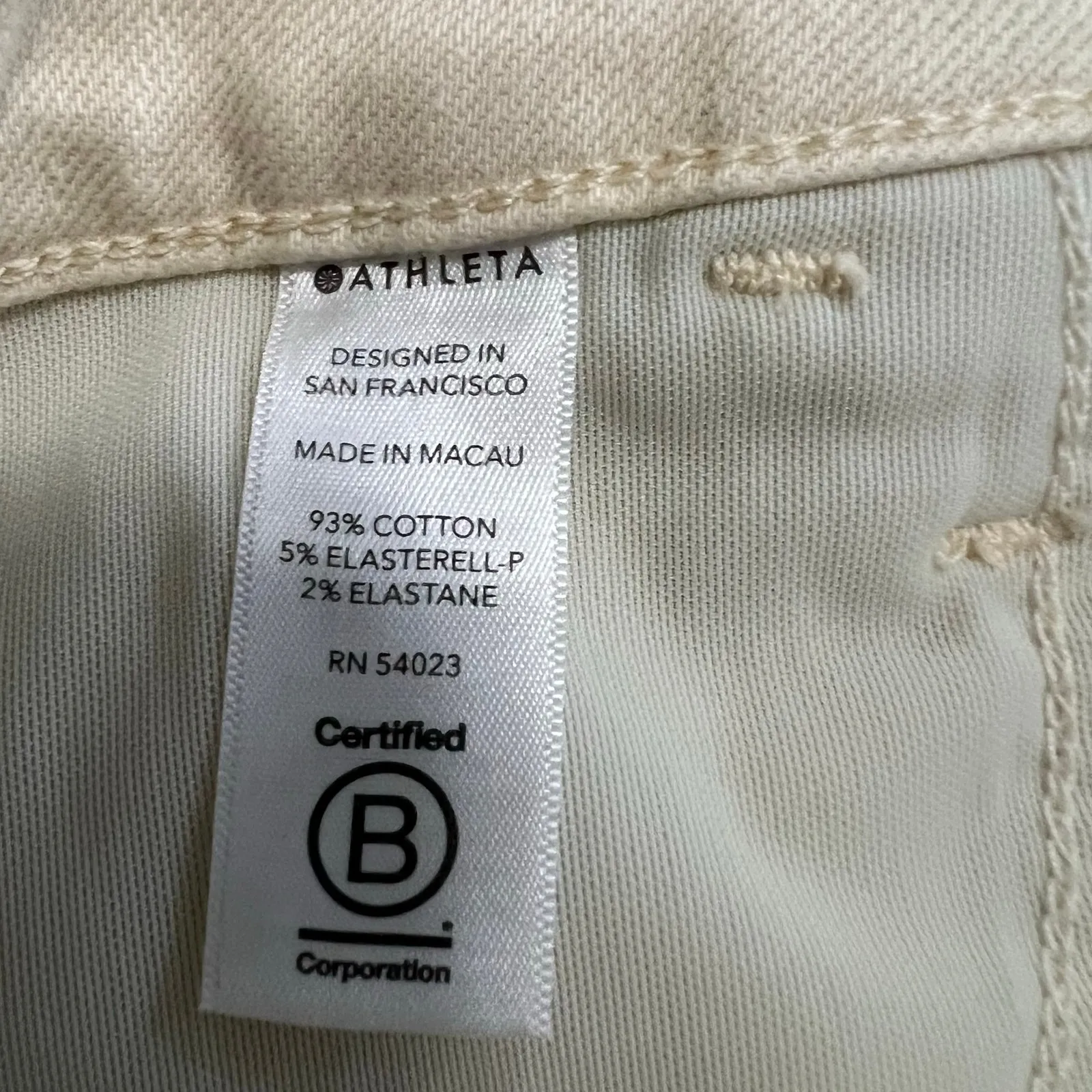 Athleta‎ Sculptek Flex Bone Cream Jeans Size 10 - Image 9