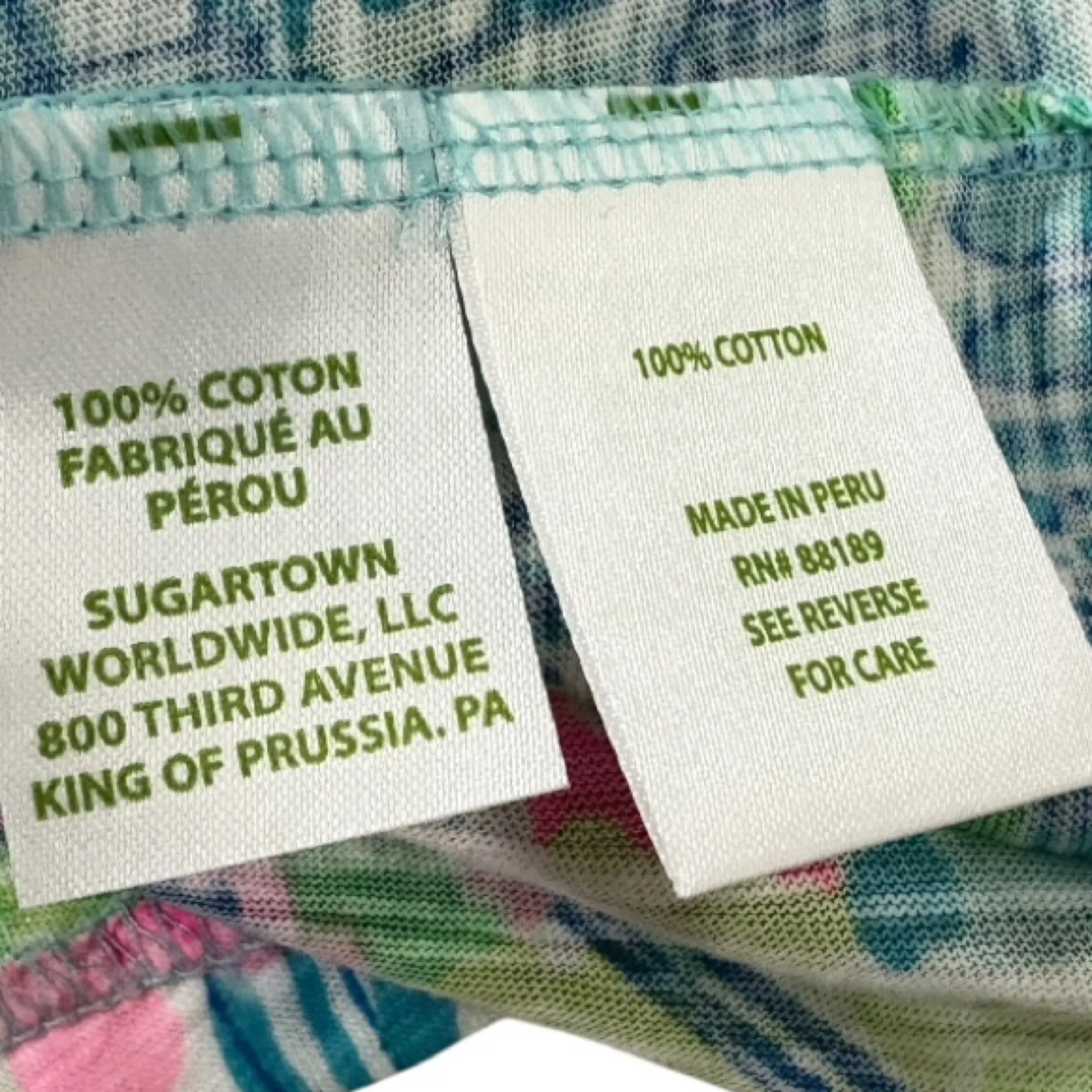 LILLY PULITZER Etta short sleeve tee shirt top D.C national mall print L - Image 6