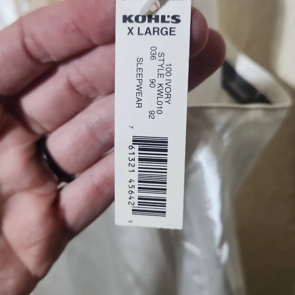 NWT Apt 9 Size XL Cream BabyDoll Chemise Slip Nightie Lace - Image 2