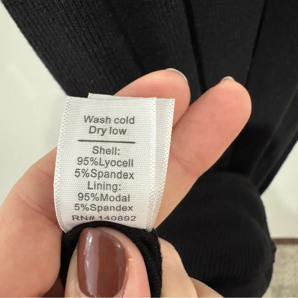 Marine Layer Size Large Lexi Daytime Midi Dress in Black - Image 7