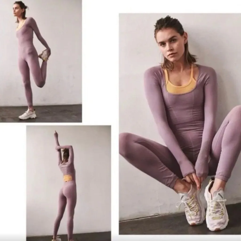 Free People Movement Good Karma Long Sleeve Onsie XS/S $118 NWOT Elderberry Bush - Image 4