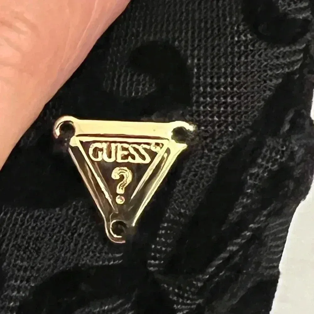 GUESS  Velvet Burnout Romper BLACK SIZE MED - Image 5